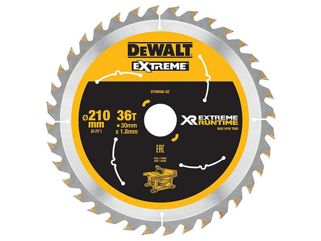 DEWALT Flexvolt Xr Table Saw Blade 210 X 30Mm X 36T