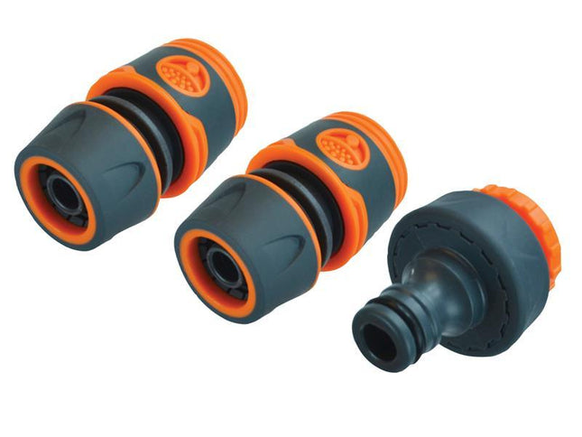 Faithfull 3/4In Plastic Hose Fittings Kit, 3 Piece