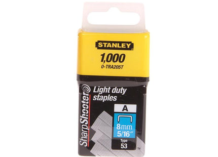 Stanley Tools Tra2 Light-Duty Staple 8Mm Tra205T Pack 1000