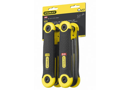 Stanley Tools Folding Hexagon Key Set Of 17 Metric Imperial (1.5-8Mm 5/64-1/4In)