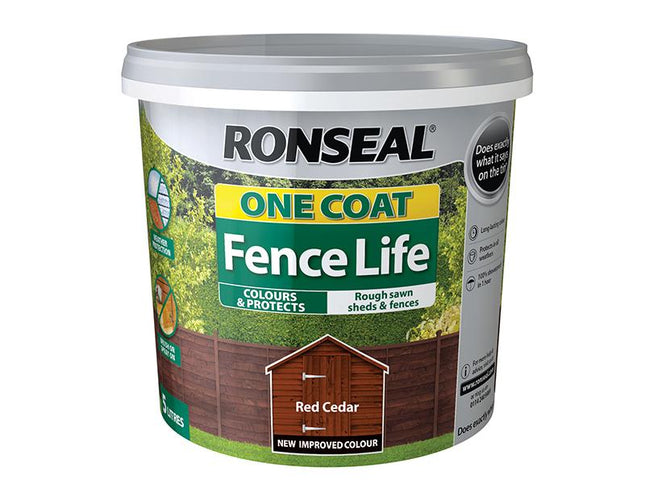 Ronseal One Coat Fence Life Red Cedar 5 Litre