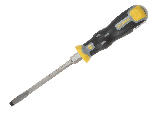 Bahco Tekno+ Through Shank Screwdriver Flared Slotted Tip 6.5Mm X 125Mm