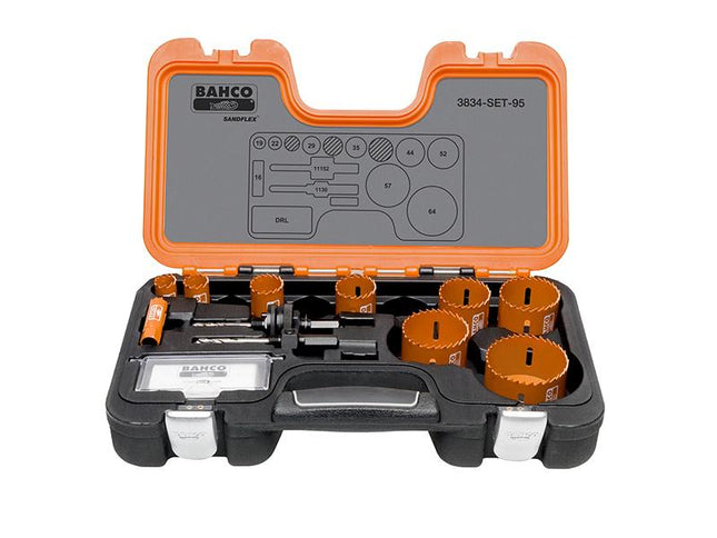 Bahco Professional Holesaw Set 3834-95 Sizes: 16-64Mm