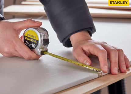 Stanley Tools Powerlock Classic Pocket Tape 3M/10Ft (Width 19Mm)