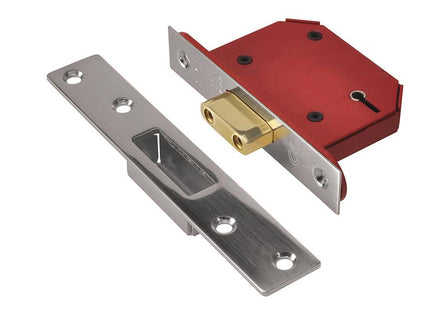Union Strongbolt 2105S Stainless Steel 5 Lever Mortice Deadlock Visi 81Mm 3In