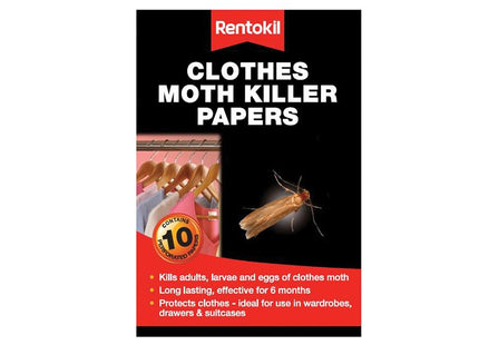 Rentokil Clothes Moth Papers Pack Of 10