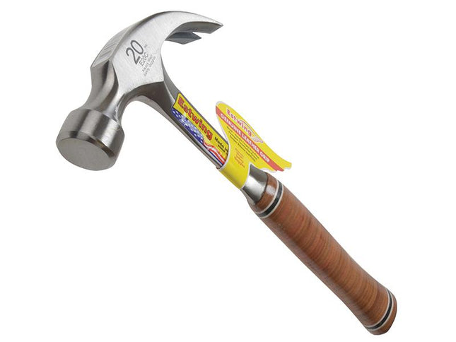 Estwing E20C Curved Claw Hammer - Leather Grip 560G (20Oz)