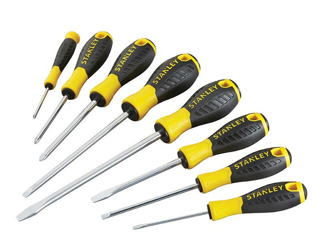 Stanley Tools 0-60-210 Essential Screwdriver Set, 8 Piece Sl/Ph