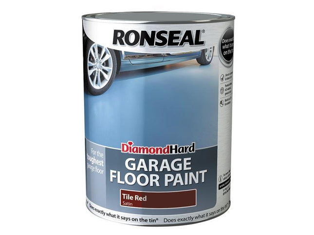 Ronseal Diamond Hard Garage Floor Paint Tile Red 5 Litre