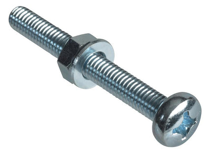 Forgefix Machine Screw Pozi Pan Head Zp M6 X 50Mm Forge Pack 4