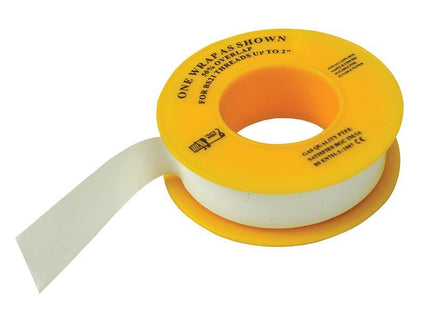 Faithfull P.T.F.E Gas Tape 12Mm X 5M White (Pack 10)
