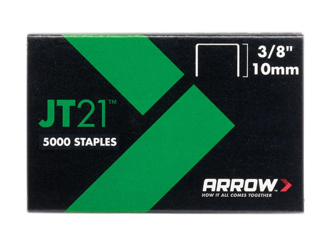 ARROW Jt21 T27 Staples 10Mm (3/8In) Box 5000