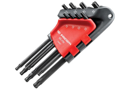 Facom Long Metric Head Torx Hex Key Set Of 8 (Tx10-Tx45)