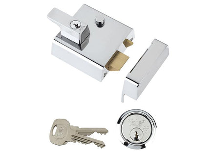Yale Locks P2 Double Security Nightlatch 40Mm Backset Chrome Finish Visi