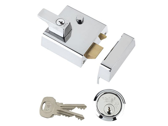 Yale Locks P2 Double Security Nightlatch 40Mm Backset Chrome Finish Visi