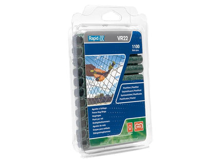 RAPID Vr22 Fence Hog Rings Pack 1100 Green