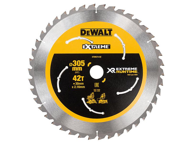 DEWALT Flexvolt Xr Mitre Saw Blade 305 X 30Mm X 42T