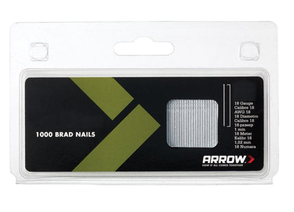 ARROW Bn1824 Brad Nails 38Mm 18G Pack 1000