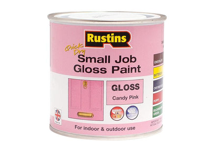 Rustins Quick Dry Small Job Gloss Paint Candy Pink 250Ml