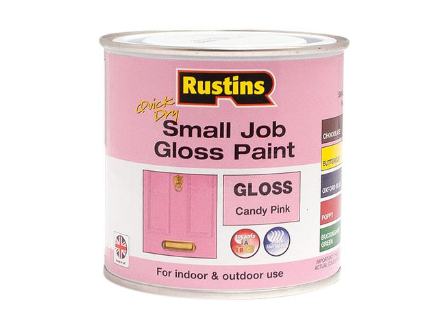 Rustins Quick Dry Small Job Gloss Paint Candy Pink 250Ml