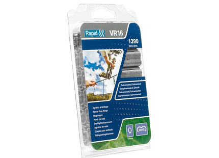 RAPID Vr22 Fence Hog Rings Pack 1600 Galvanised Boxed