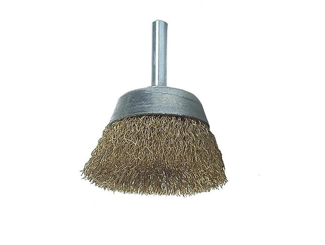 Lessmann Diy Cup Brush With Shank 50Mm X 0.25 Brass Wire