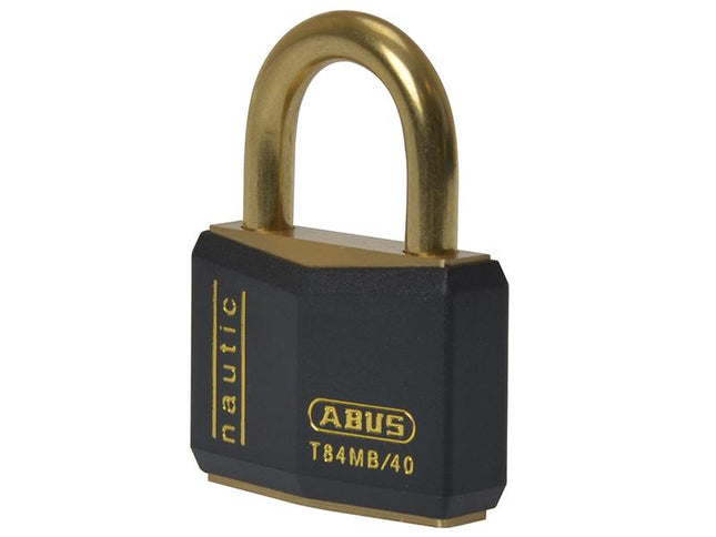 ABUS Mechanical T84Mb/40Mm Black Rustproof Padlock Twin Pack Carded