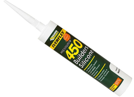 Everbuild 450 Builders Silicone Sealant White 310Ml